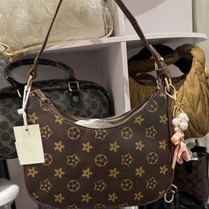 Brown Designer Shoulder Bag